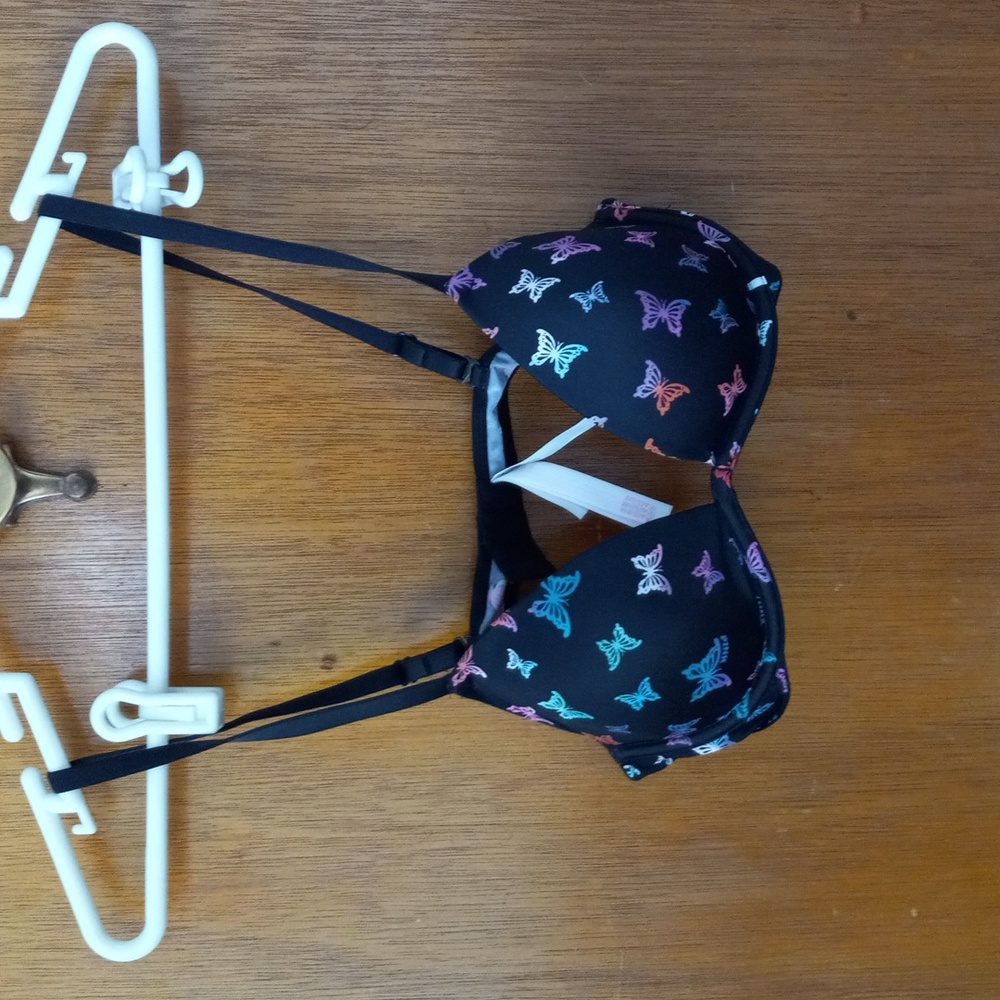 NWOT PINK Victoria's Secret butterfly print lightest lined bra